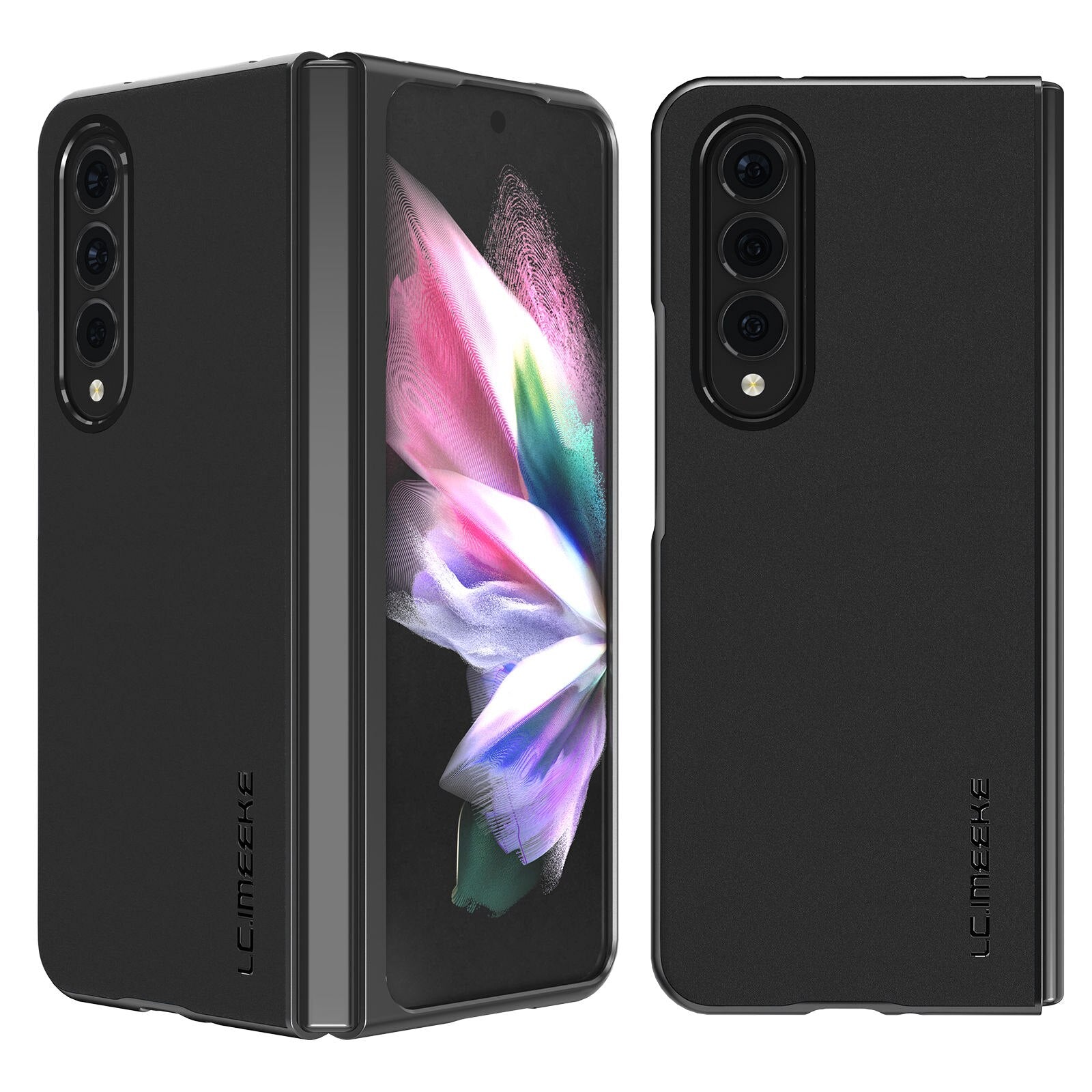 Case For Samsung Galaxy Z Fold 4 Drop Protection Slim Matte Folding Samsung Galaxy Z Fold 3 Non-Fingerprint Slim Phone Bag Cases - 0 For Galaxy Z Fold 3 / Black / United States Find Epic Store