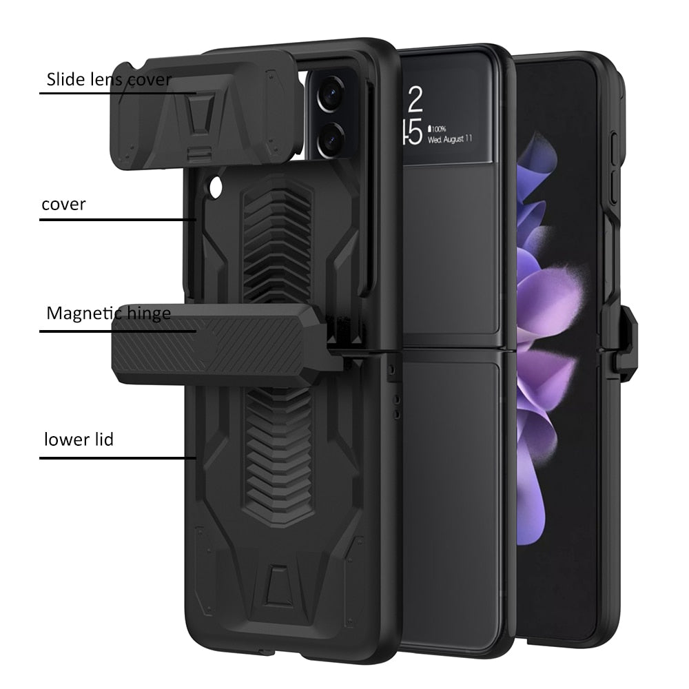 Military-Grade Armor Protection Case for Samsung Galaxy Z Flip4 Flip3 Hinge Protection Device Sliding Camera Protection Cover - 0 Find Epic Store