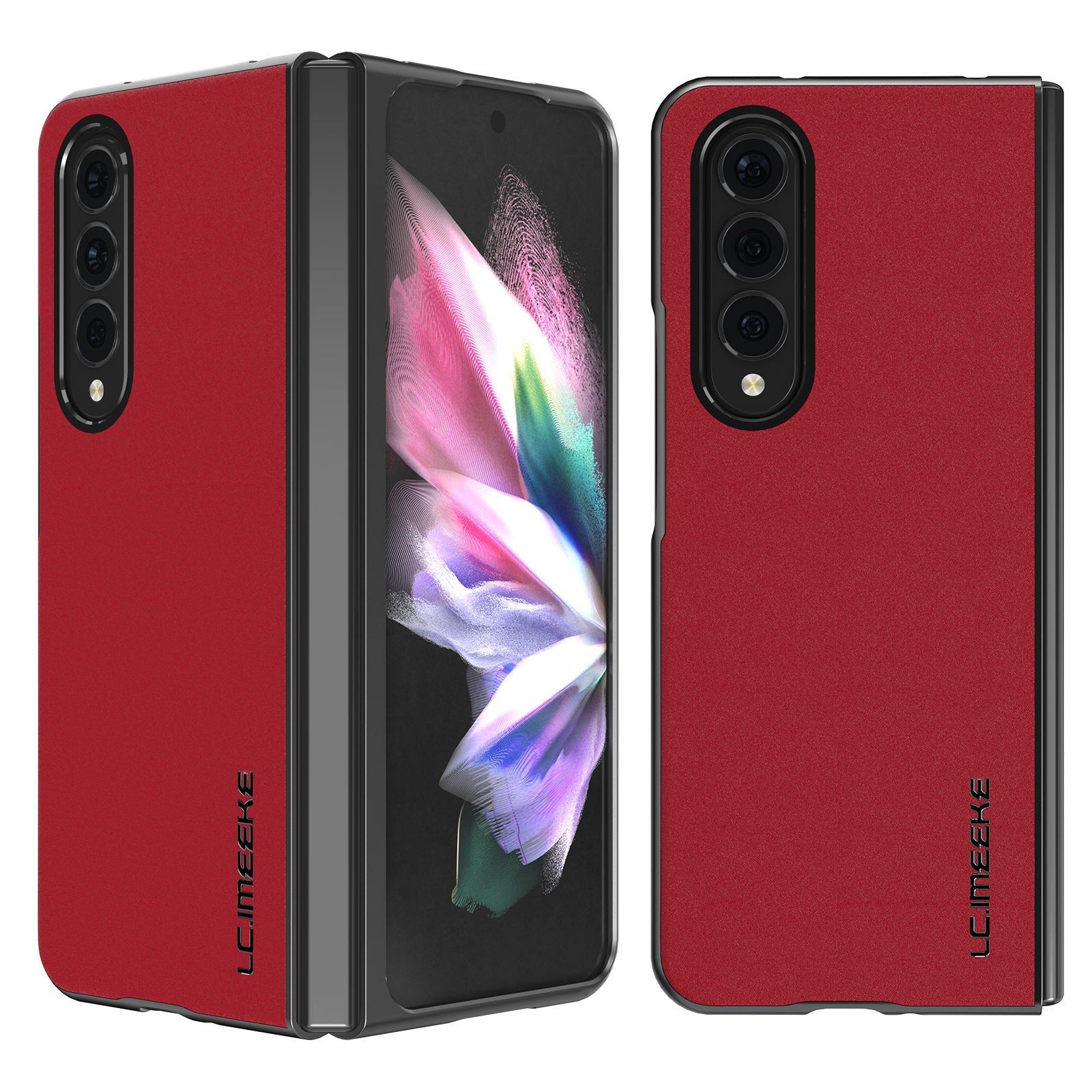 Case For Samsung Galaxy Z Fold 4 Drop Protection Slim Matte Folding Samsung Galaxy Z Fold 3 Non-Fingerprint Slim Phone Bag Cases - 0 For Galaxy Z Fold 3 / Red / United States Find Epic Store