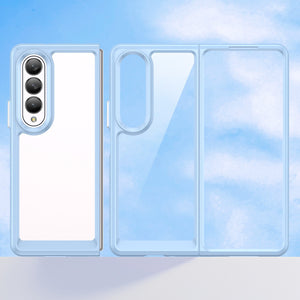 Clear Hard PC Back Case For Samsung Galaxy Z Fold 4 Camera Lens Protective Soft TPU Bumper Transparent Cover For Galaxy Z Fold 4 - 0 For Galaxy Z Fold 4 / Blue / United States Find Epic Store