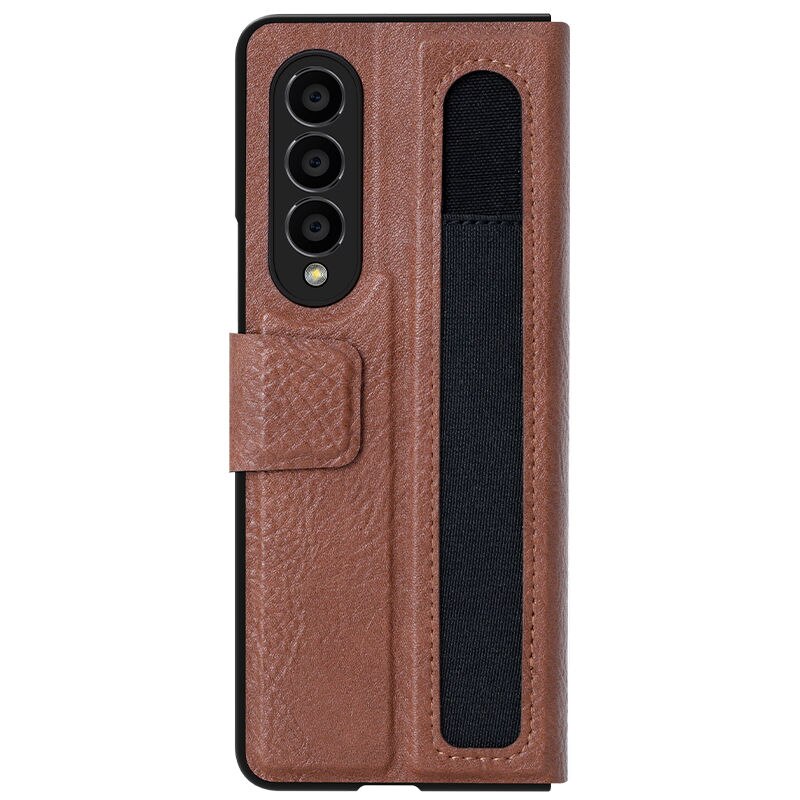 Case For Samsung Galaxy Z Fold 4 5G Case Leather Case Luxury Leather Kickstand Case With S-Pen Pocket For Z Fold 4 Case - 0 For Samsung Z Fold 4 / Brown / United States Find Epic Store