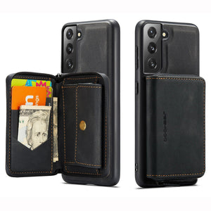 PU Leather Wallet Case For Samsung Galaxy S22 Ultra S22+ S22 5G S21 FE Case Card Solt Bag Magnetic Support Wireless Charging - 0 For Galaxy S21 FE / black / United States Find Epic Store