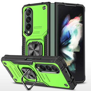 Case For Samsung Galaxy Z Fold 4 3 Case Camera Cover Built-in 360°Rotate Ring Stand Car Holder Magnetic Protective Shockproof Cover - 0 For Galaxy Z Fold 3 / Light Green / United States Find Epic Store
