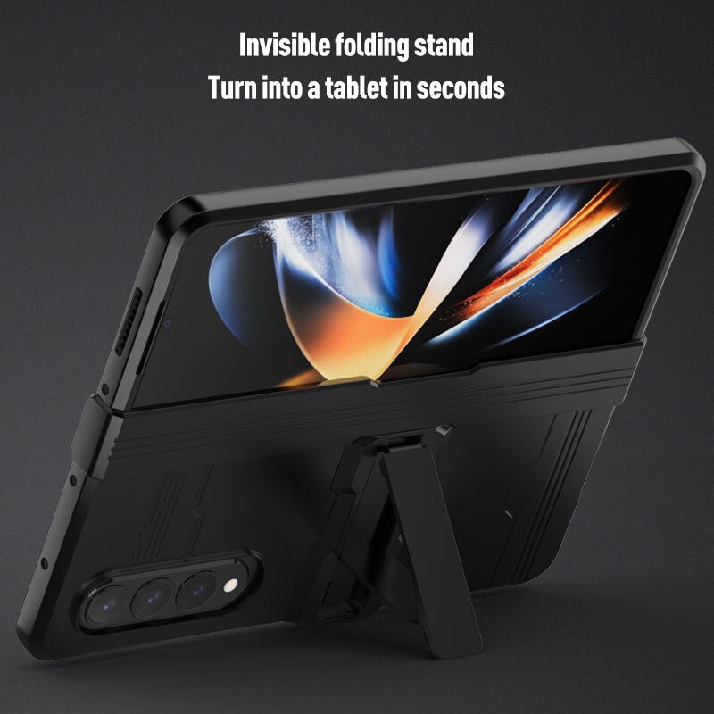 Case For Samsung Galaxy Z Fold 4 5G All-inclusive Drop Protection Kickstand Phone Case Non-Fingerprint Cover for Galaxy Z Fold 4 - 0 Find Epic Store