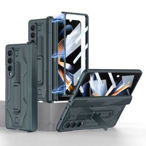 Magnetic Folding Armor Case for Samsung Galaxy Z Fold 4 5G with Bracket Anti-Drop Shockproof Full Protection Cover - 0 For Galaxy Z Fold 4 / Grey Green / United States Find Epic Store