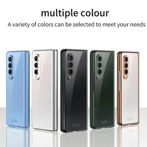 Original HD Transparent Case For Samsung Galaxy Z Fold 4 Shell Film Intergrated Electroplated Shockproof Hard Plastic Cover - 0 Find Epic Store
