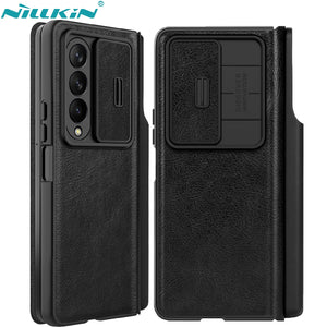 Flip Leather Case For Samsung Galaxy Z Fold 4 5G Kickstand With S-Pen Pocket For Z Fold 4 Slide Camera Back Cover - 0 Find Epic Store