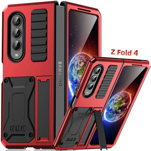 With Bracket+ Full Protective For Samsung Galaxy Z Fold 4 5G 2022 Case Kickstand Dual Layer Protective Shockproof for Z Fold4 - 0 Find Epic Store