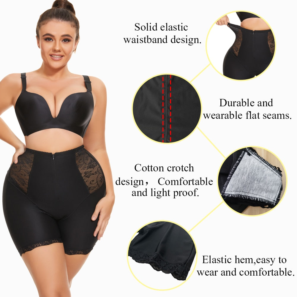 Body Shaper Tummy Control Panties Shapewear Shorts with Zip Mid-waisted Belly Control - 0 Find Epic Store