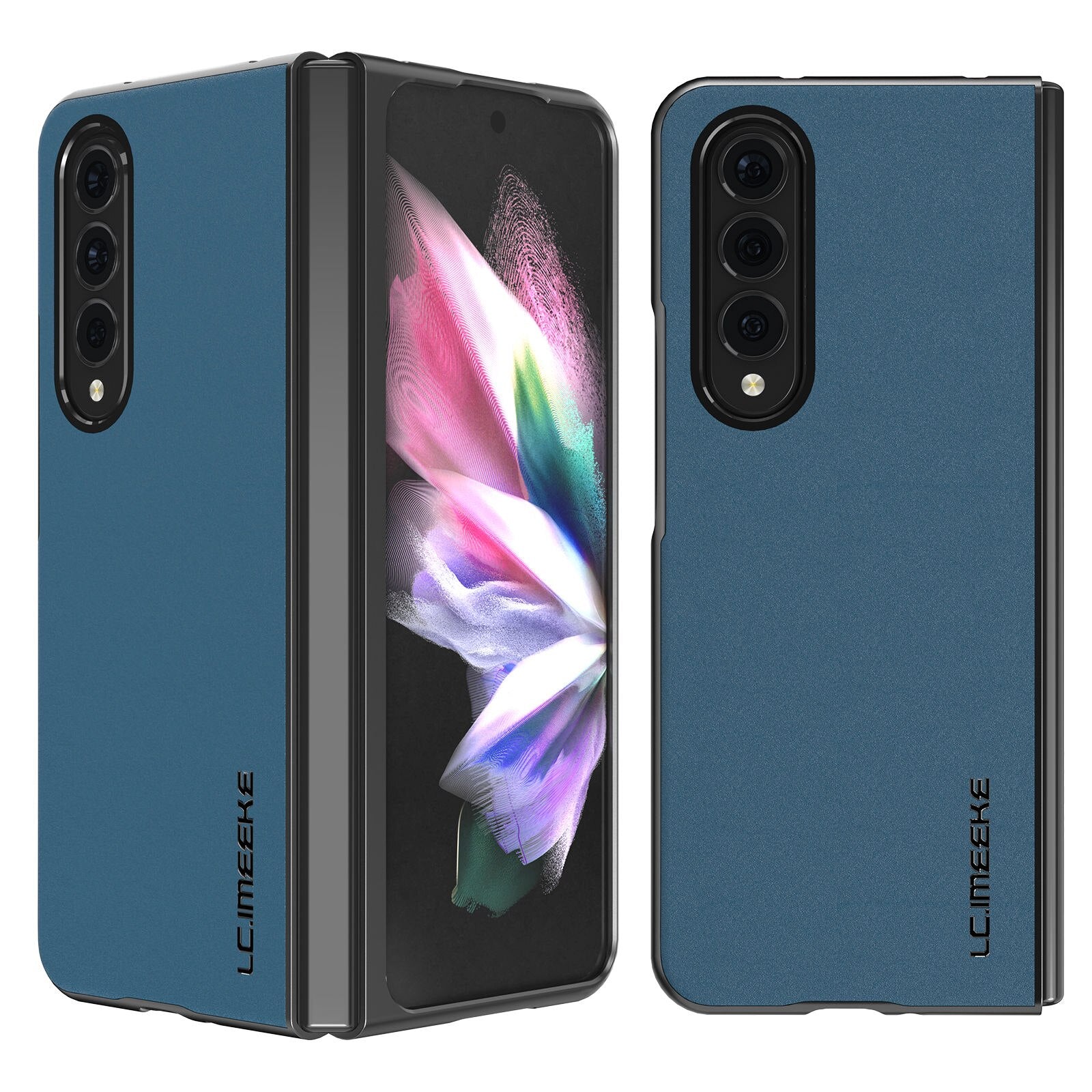 Case For Samsung Galaxy Z Fold 4 Drop Protection Slim Matte Folding Samsung Galaxy Z Fold 3 Non-Fingerprint Slim Phone Bag Cases - 0 For Galaxy Z Fold 3 / Blue / United States Find Epic Store