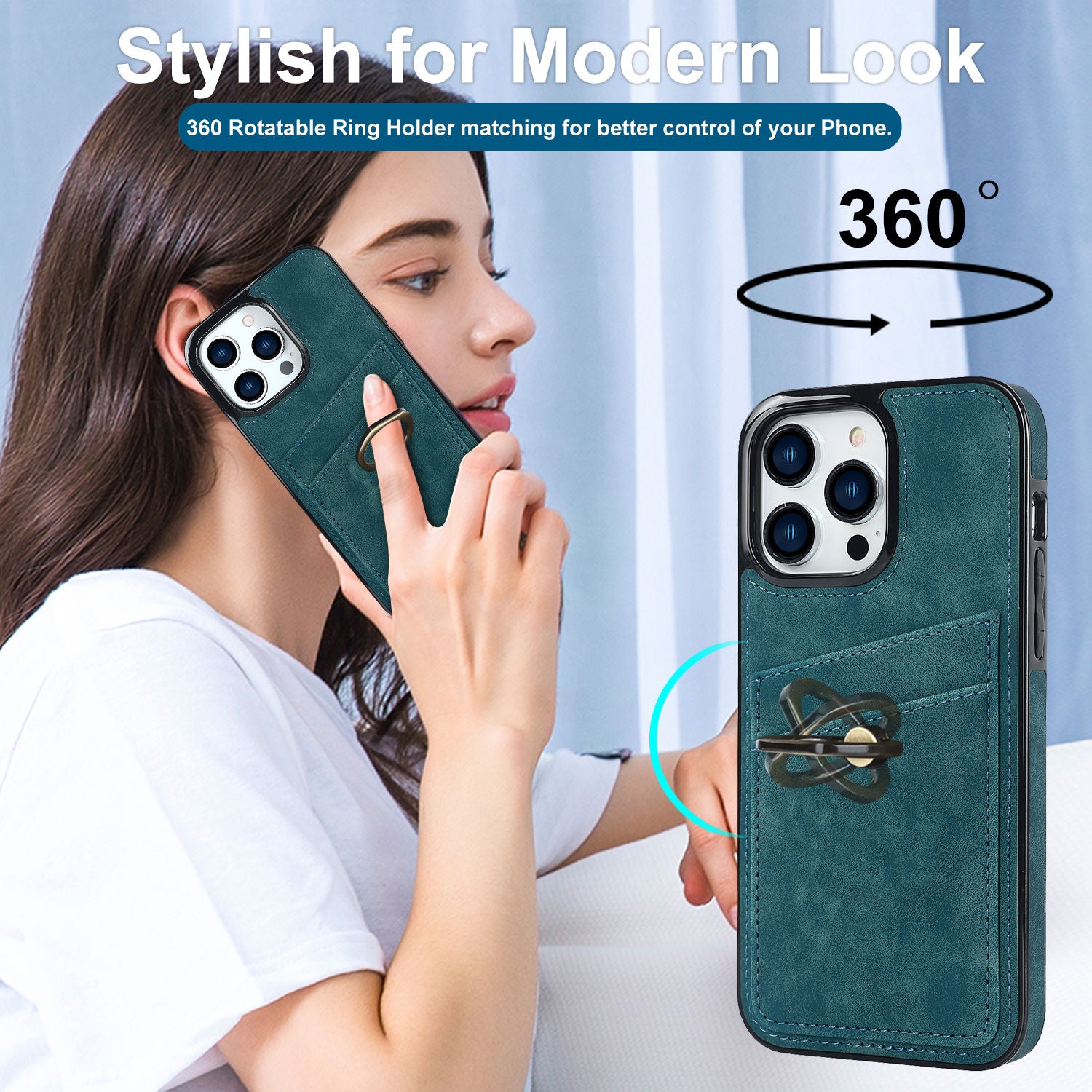 Stylish Matte Leather Case for iPhone 14 13 12 Mini 11 XR XS Max 7 8 Plus with Ring Holder multifunctional storage Phone Cover - 0 Find Epic Store