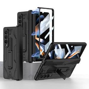 Magnetic Folding Armor Case for Samsung Galaxy Z Fold 4 5G with Bracket Anti-Drop Shockproof Full Protection Cover - 0 For Galaxy Z Fold 4 / Black / United States Find Epic Store
