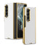 Case For Samsung Galaxy Z Fold 4 Luxury Plating Surface Plain Leather Case Soft Feel All-inclusive Protection Phone Cover - 0 For Galaxy Z Fold 4 / White / United States Find Epic Store