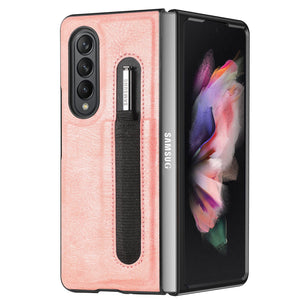 Premium Leather Case for Samsung Galaxy Z Fold 4 Slim Design with Pen Holder Anti-Drop Cover for Galaxy Z Fold 3 - 0 For Galaxy Z Fold 3 / Pink / United States Find Epic Store