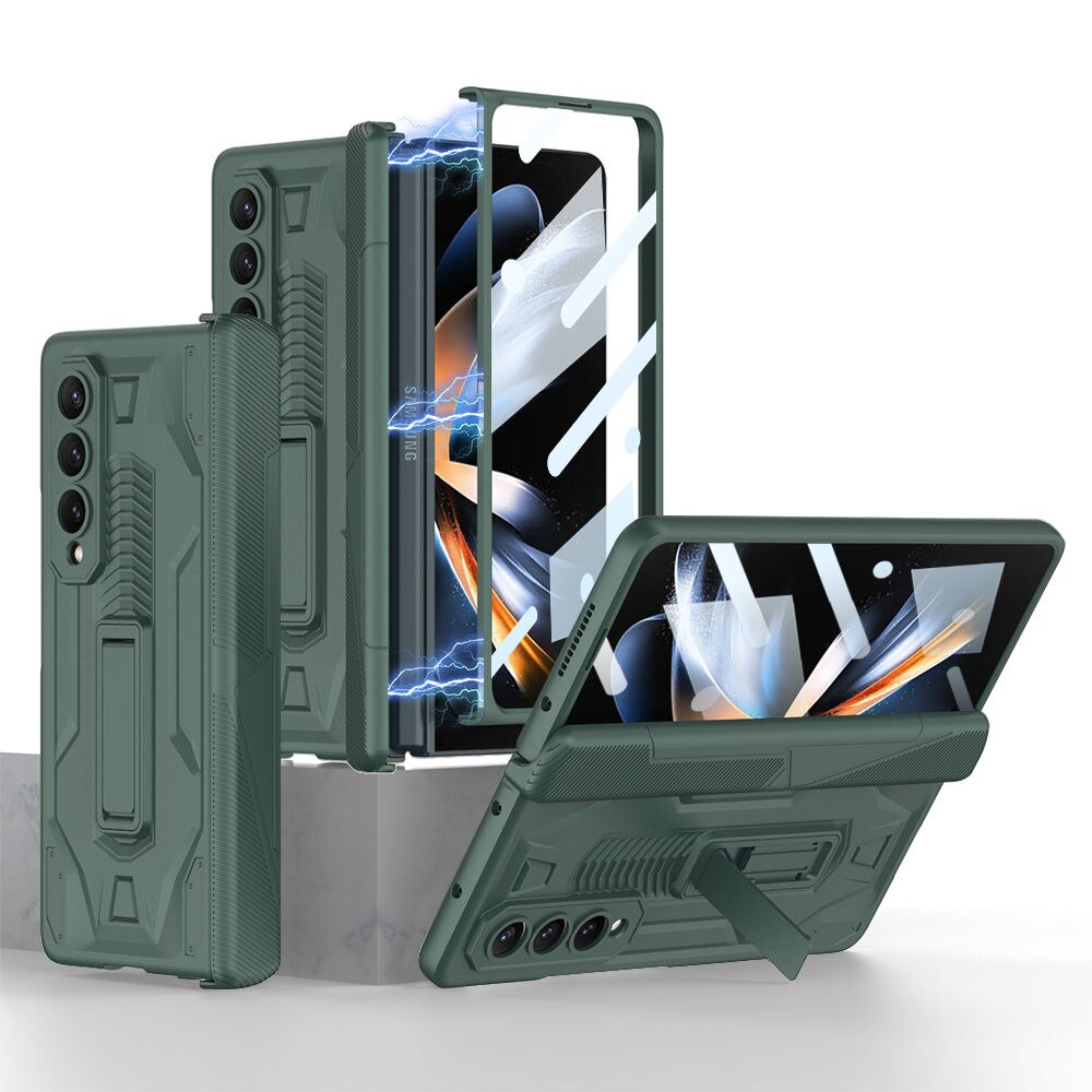 Magnetic Folding Armor Case for Samsung Galaxy Z Fold 4 5G with Bracket Anti-Drop Shockproof Full Protection Cover - 0 For Galaxy Z Fold 4 / Green / United States Find Epic Store