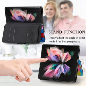 Premium Leather Case for Samsung Galaxy Z Fold 4 3 Colorful Multifunctional Wallet Design Double Side Buckle Anti-Drop Cover - 0 Find Epic Store