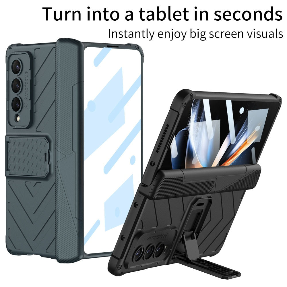 Magnetic Folding Armor Case for Samsung Galaxy Z Fold 4 5G with adjustable Bracket Anti-Drop Full Protection Cover - 0 Find Epic Store