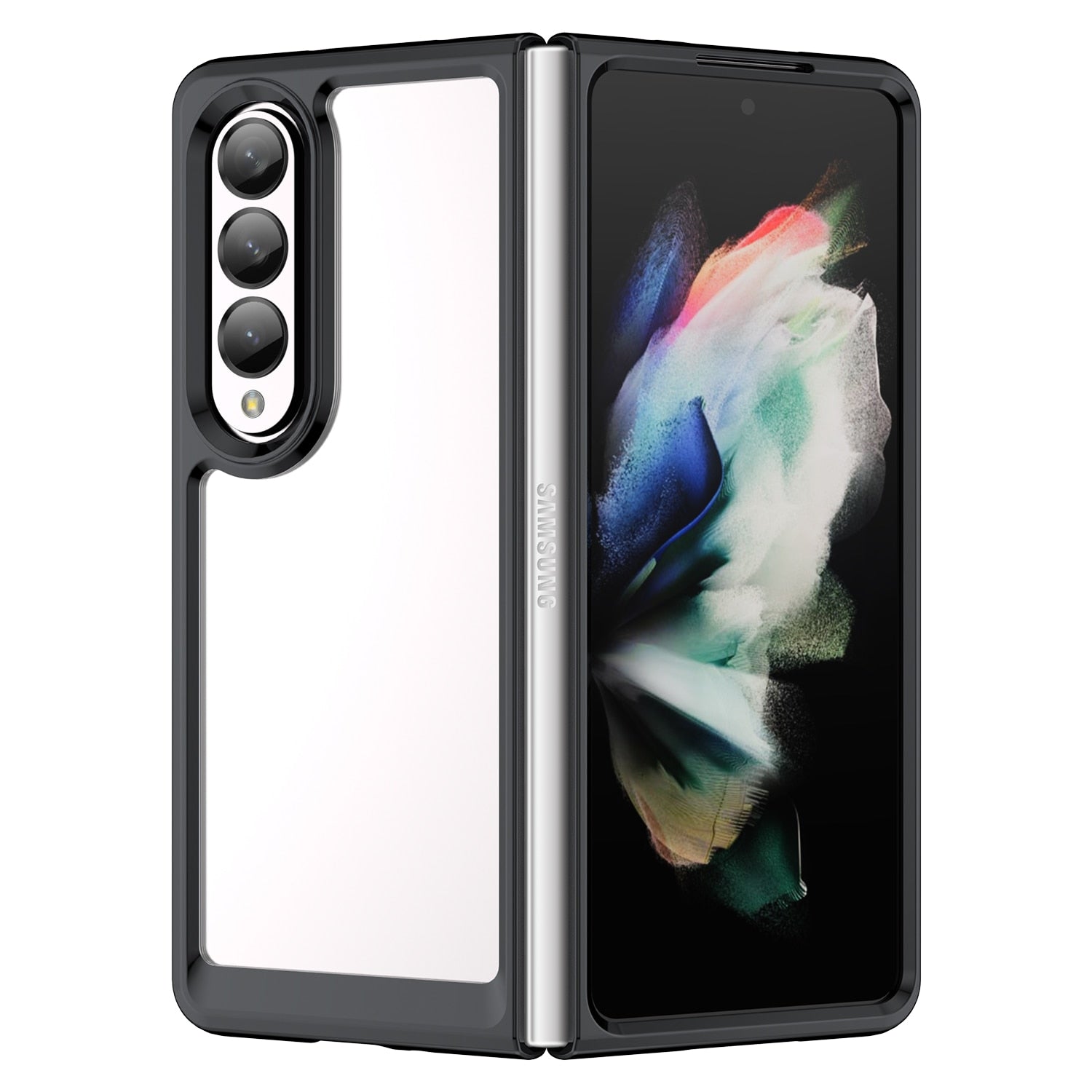 Clear Hard PC Back Case For Samsung Galaxy Z Fold 4 Camera Lens Protective Soft TPU Bumper Transparent Cover For Galaxy Z Fold 4 - 0 Find Epic Store