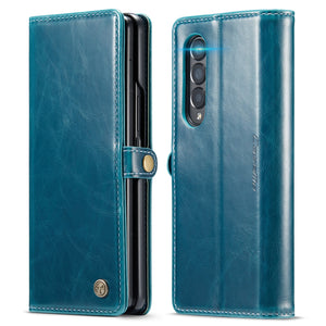 Case for Samsung Galaxy Z Fold 4 5G Fold 3 Retro Purse Leather, Case Me Luxury Magneti Card Holder Wallet Cover for Galaxy Fold 3 - 0 Find Epic Store