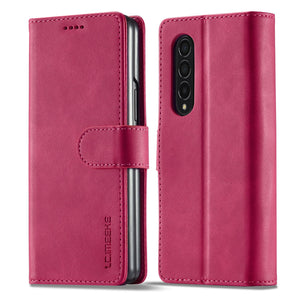 Premium PU Leather Case for Samsung Galaxy Z Fold 4 2022 5G Scratch-Resistant Solid Color Cover for Samsung Galaxy Z Fold 3 Case - 0 For Galaxy Z Fold 3 / Rose / United States Find Epic Store