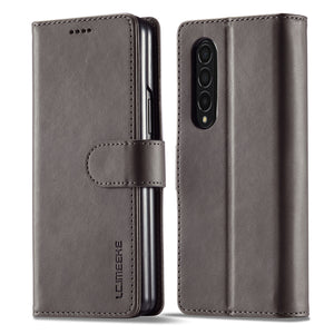 Premium PU Leather Case for Samsung Galaxy Z Fold 4 2022 5G Scratch-Resistant Solid Color Cover for Samsung Galaxy Z Fold 3 Case - 0 For Galaxy Z Fold 3 / Grey / United States Find Epic Store