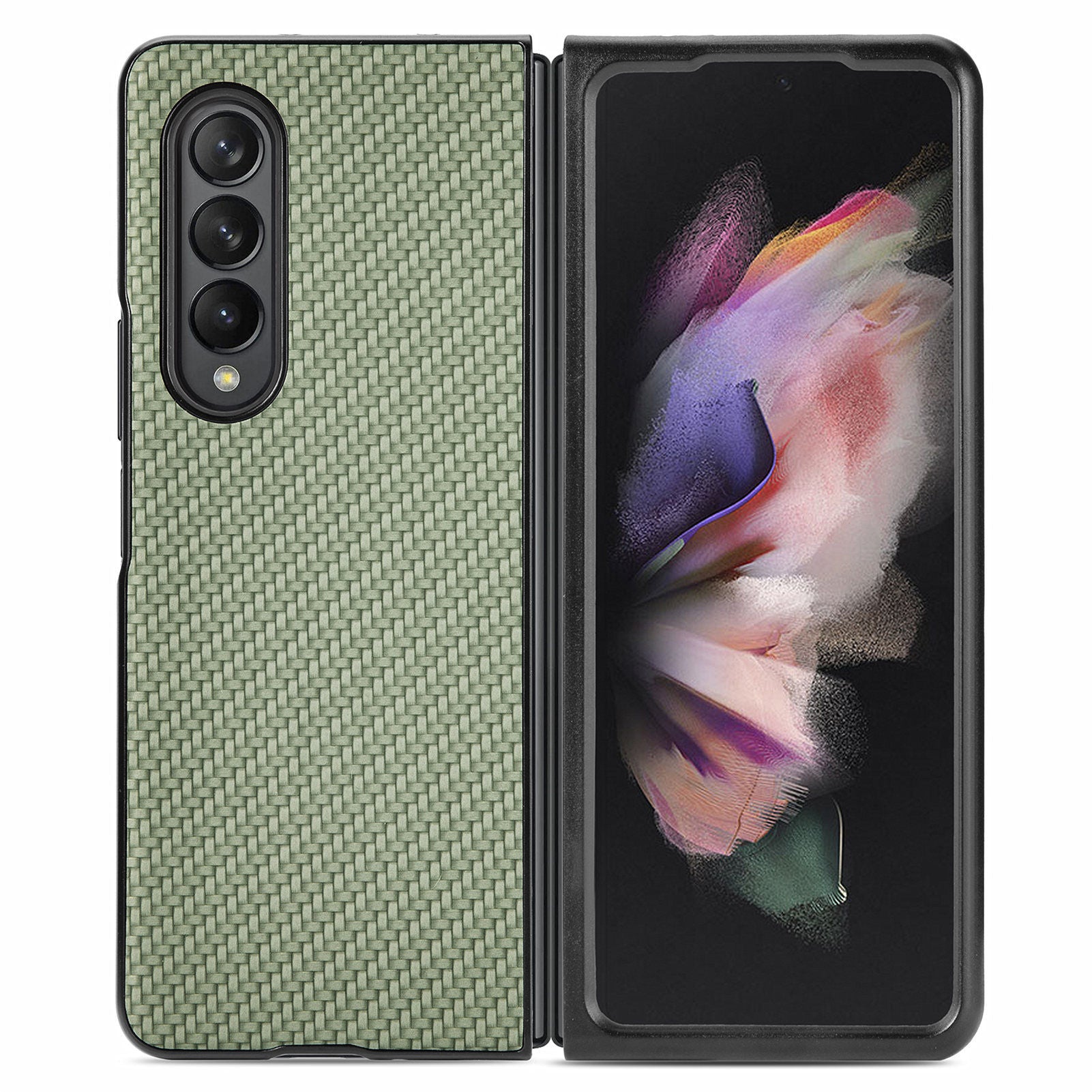 Case For Samsung Galaxy Z Fold 4 Carbon Fiber ,Samsung Galaxy Z Fold 3 Carbon Fiber Matte Slim Light Anti-Drop Case - 0 For Galaxy Z Fold 3 / Green / United States Find Epic Store