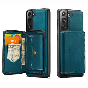 PU Leather Wallet Case For Samsung Galaxy S22 Ultra S22+ S22 5G S21 FE Case Card Solt Bag Magnetic Support Wireless Charging - 0 For Galaxy S21 FE / Blue / United States Find Epic Store