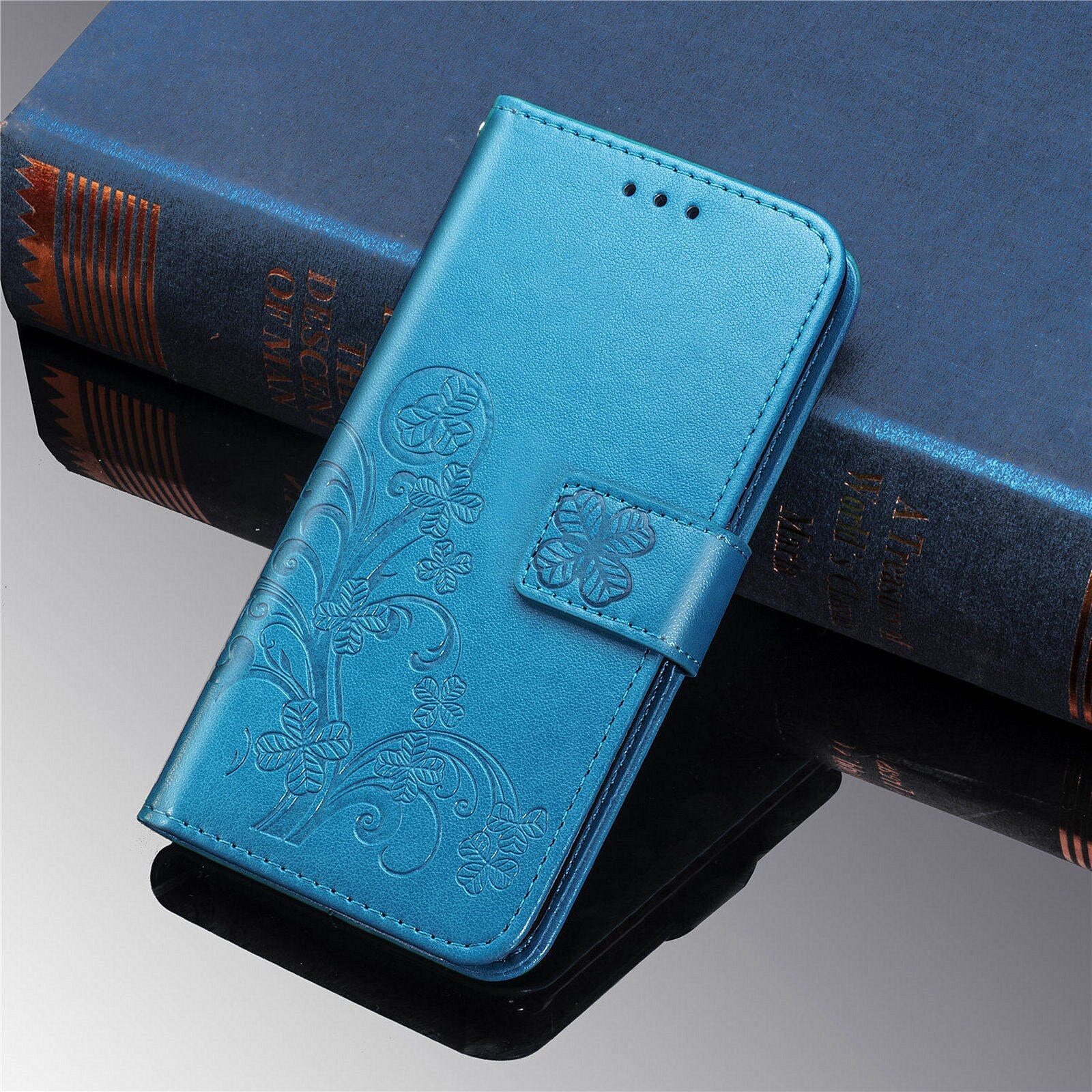 Embossed 3D Flower Case for Samsung Galaxy Z Fold 4 Fold 3 Leather Wallet Phone Case Bag Cover - 0 For Galaxy Z Fold 3 / Blue / United States Find Epic Store