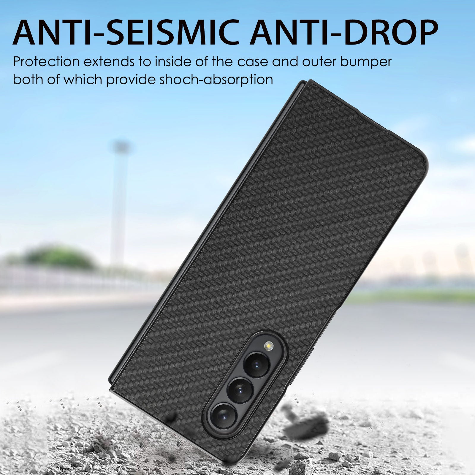 Case For Samsung Galaxy Z Fold 4 Carbon Fiber ,Samsung Galaxy Z Fold 3 Carbon Fiber Matte Slim Light Anti-Drop Case - 0 Find Epic Store