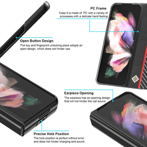 Carbon Fiber Case for Samsung Galaxy Z Fold 4,Samsung Galaxy Z Fold 3 Real Carbon Fiber Matte Aramid Slim Light Shockproof Case - 0 Find Epic Store