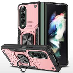 Case For Samsung Galaxy Z Fold 4 3 Case Camera Cover Built-in 360°Rotate Ring Stand Car Holder Magnetic Protective Shockproof Cover - 0 For Galaxy Z Fold 3 / Rose Gold / United States Find Epic Store