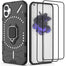 Nothing Phone 1 Case with Screen Protector [2 Pcs] Heavy-Duty Protection for Nothing Phone1 with Ring Holder Kickstand Case - 0 for Nothing Phone 1 / Black / United States|Case & Screen Protector Find Epic Store