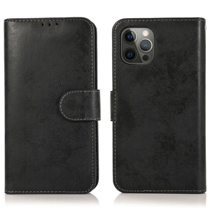 Retro Flip Leather Case For iPhone 14 Pro Max Luxury Wallet with Multiple Card Holder Slots Shockproof Cover for iPhone 14 Max - 0 For iPhone 14 / Black / United States Find Epic Store