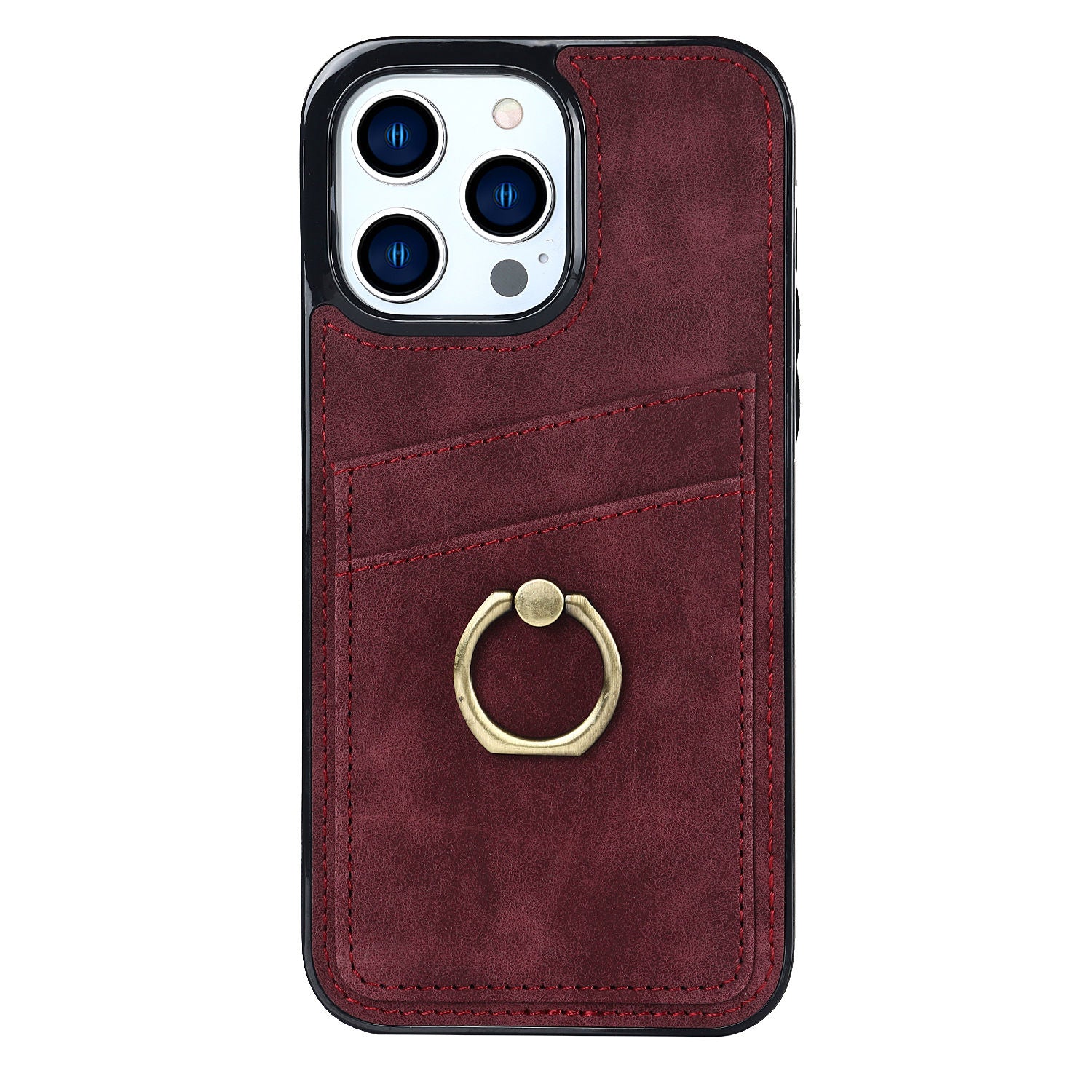 Stylish Matte Leather Case for iPhone 14 13 12 Mini 11 XR XS Max 7 8 Plus with Ring Holder multifunctional storage Phone Cover - 0 For iPhone 7 8 / Red / United States Find Epic Store