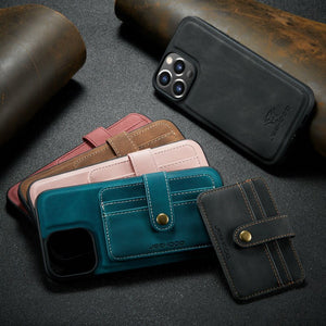 Case For iPhone 14 Luxury Magnetic Safe Leather Anti-theft brush Wallet Card Solt Bag Stand Holder Cover For iPhone 14 Pro Max - 0 Find Epic Store
