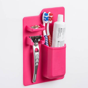Multi Function Silicone Mighty Toothbrush Holder - pink Find Epic Store