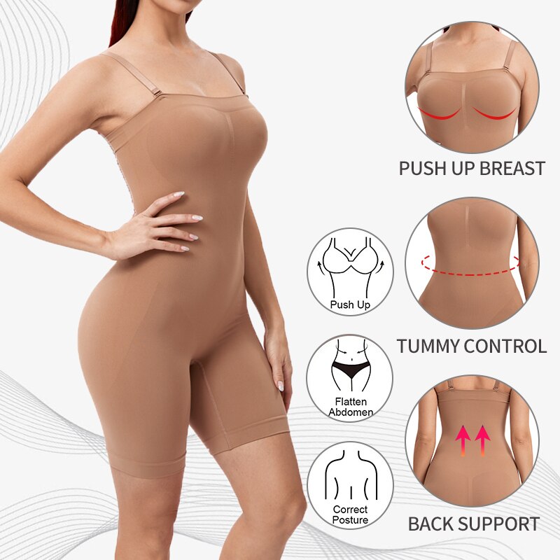 Seamless Shapewear Bodysuit for Women Tummy Control Butt Lifter Body Shaper Smooth Invisible Under Dress Full Slimming Unde - 0 Find Epic Store