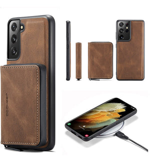 PU Leather Wallet Case For Samsung Galaxy S22 Ultra S22+ S22 5G S21 FE Case Card Solt Bag Magnetic Support Wireless Charging - 0 Find Epic Store