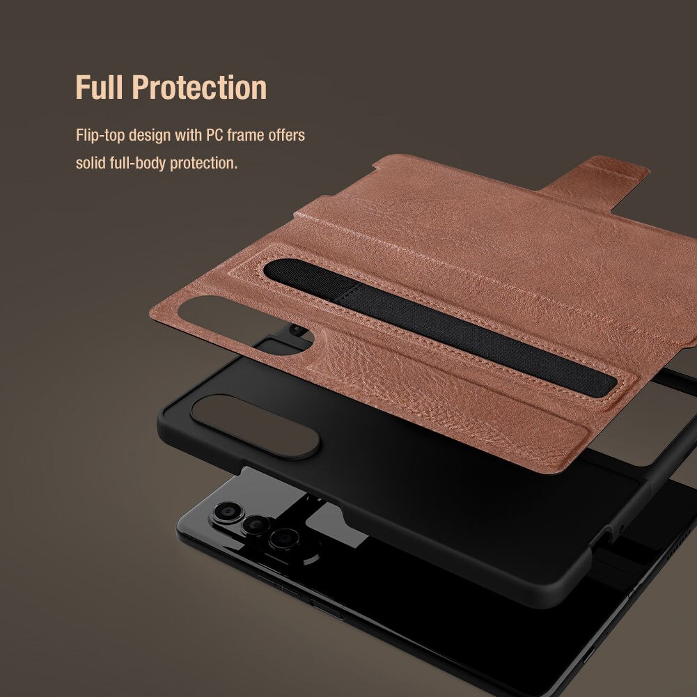 Case For Samsung Galaxy Z Fold 4 5G Case Leather Case Luxury Leather Kickstand Case With S-Pen Pocket For Z Fold 4 Case - 0 Find Epic Store