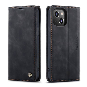 Leather Case for iPhone 14 Pro Max,CaseMe Retro Purse Luxury Magneti Card Holder Wallet Cover For iPhone 14 Pro - 0 For iPhone 14 / BLACK / United States Find Epic Store