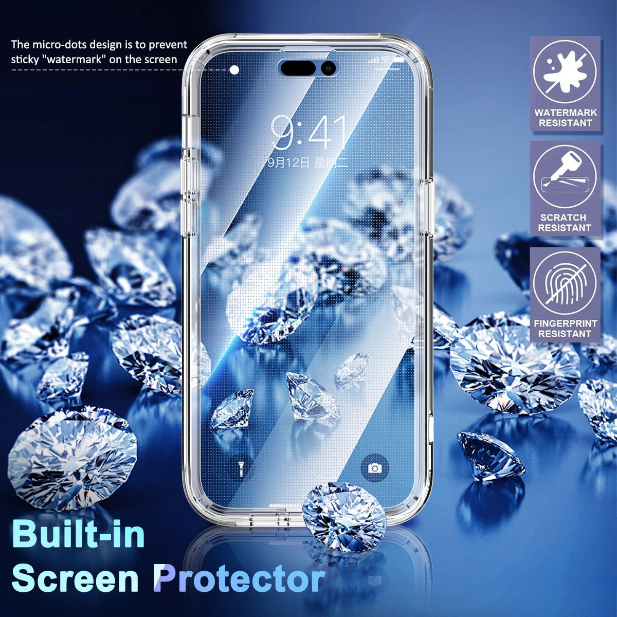 Case for iPhone 14 Pro Max 14 Max 2022 Protective Rugged TPU Case with Built-in Screen Protector - 0 Find Epic Store