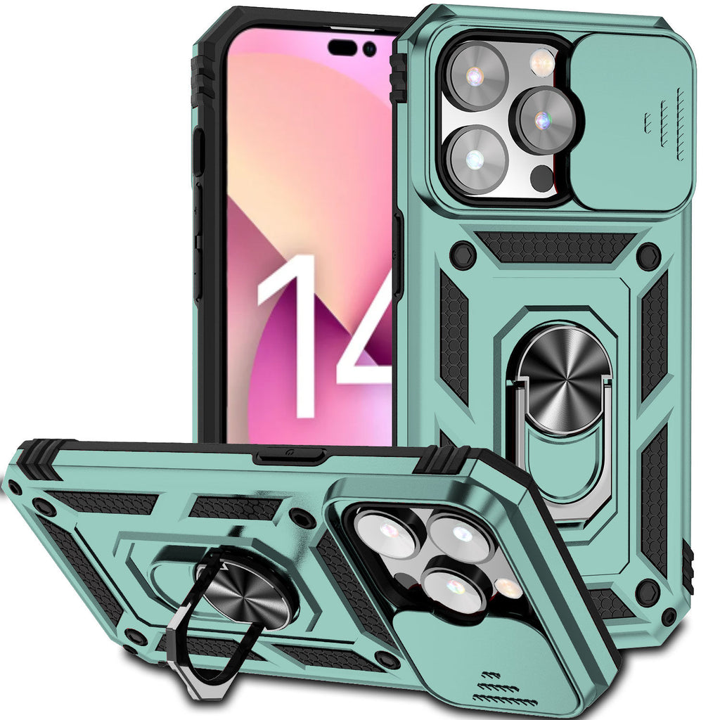 For iPhone 14 Pro&amp;14 Pro Max Case Slide Camera Lens Military Grade Bumpers Armor Cover for iPhone 14 - 0 Find Epic Store