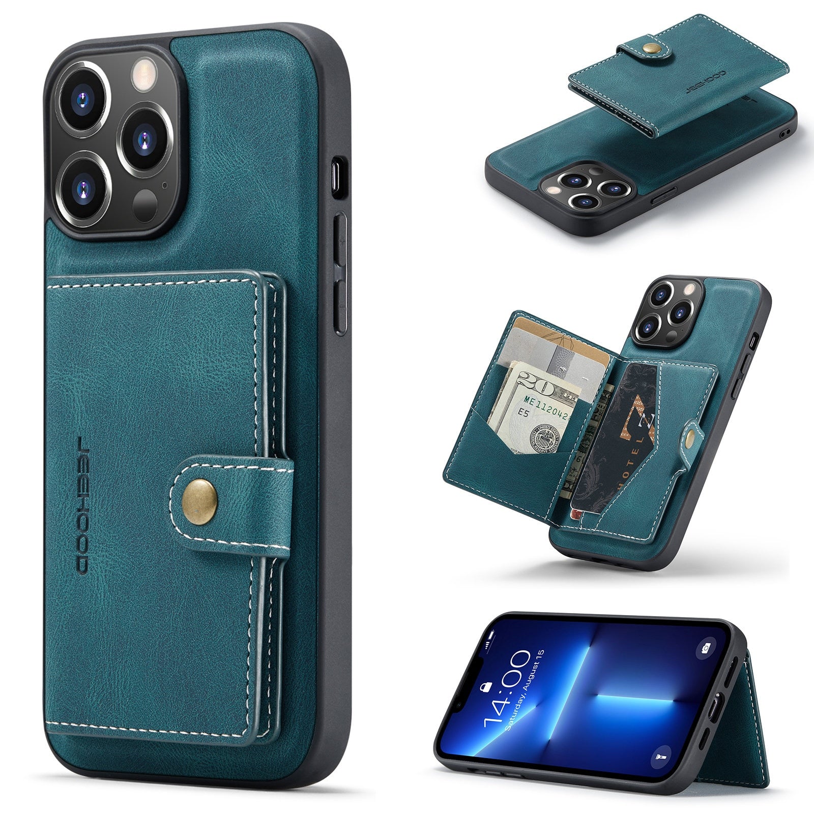 Case For iPhone 14 &amp; 14 Pro Leather With Magnetic Wallet Kickstand Card Holder Designed Cover For iPhone 14 Pro Max(2022) - 0 Find Epic Store