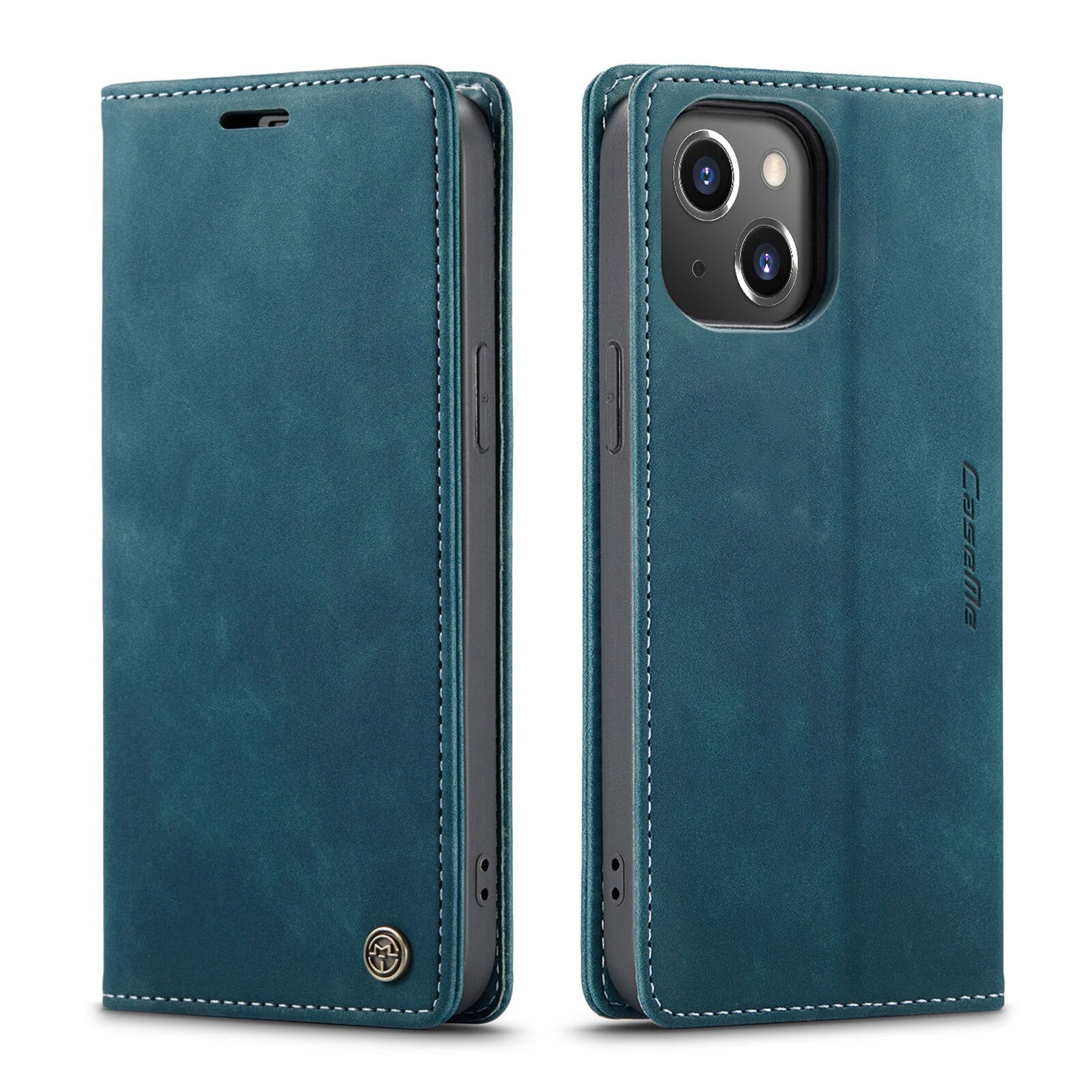 Leather Case for iPhone 14 Pro Max,CaseMe Retro Purse Luxury Magneti Card Holder Wallet Cover For iPhone 14 Pro - 0 For iPhone 14 / BLUE / United States Find Epic Store
