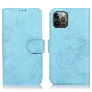 Retro Flip Leather Case For iPhone 14 Pro Max Luxury Wallet with Multiple Card Holder Slots Shockproof Cover for iPhone 14 Max - 0 For iPhone 14 / Sky Blue / United States Find Epic Store