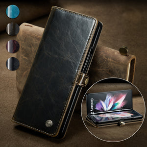 Case for Samsung Galaxy Z Fold 4 5G Fold 3 Retro Purse Leather, Case Me Luxury Magneti Card Holder Wallet Cover for Galaxy Fold 3 - 0 for Galaxy Z Fold 3 / Black Brown / United States Find Epic Store