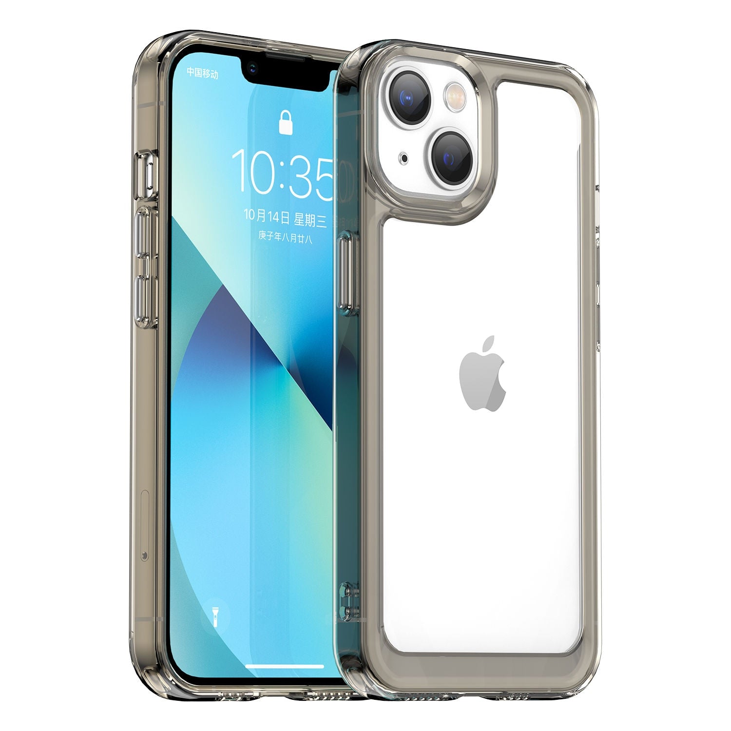 Clear Hard PC Back Case For Apple iPhone 14 Pro Max Camera Lens Protective Soft TPU Bumper Transparent Cover For iPhone 14 Pro - 0 For iPhone 14 / Transparent Grey / United States Find Epic Store