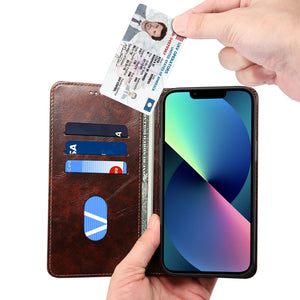 Case For iPhone 14 Pro Max Wallet Case, PU Leather Magnetic Flip Case With Card Holders Stand TPU Inner Shell Cover For iPhone 14 Pro - 0 Find Epic Store