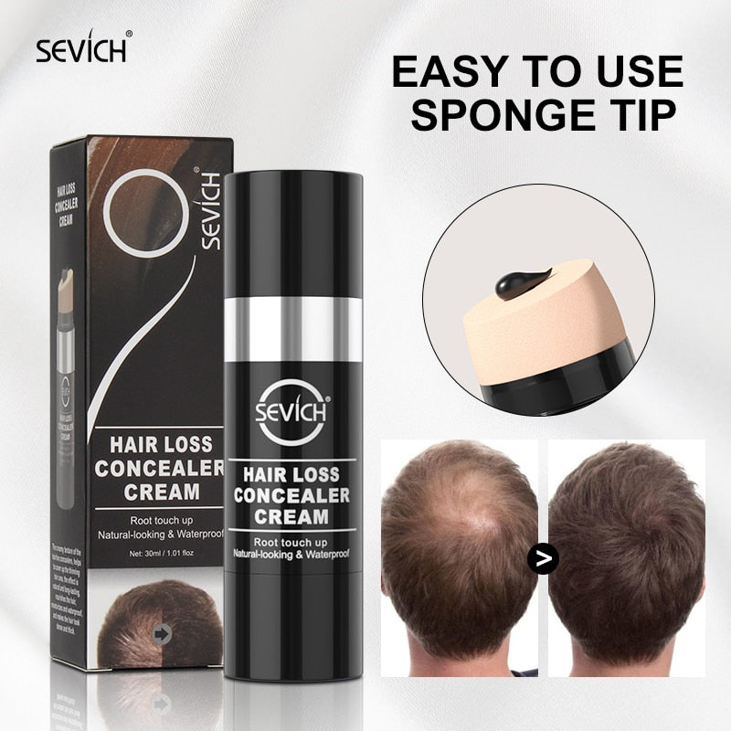 Sevich 30ml Waterproof Hair Loss Concealer Cream Unisex Natural-Looking Instantly Black Color Root Touch Up Hairline Concealer - 0 Find Epic Store