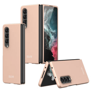 Light Luxury Business Case for Samsung Galaxy Z Fold 4 Ultra Thin Foldable All-inclusive Protection Cell Phone Cover - 0 For Galaxy Z Fold 4 / Rose Gold / United States Find Epic Store